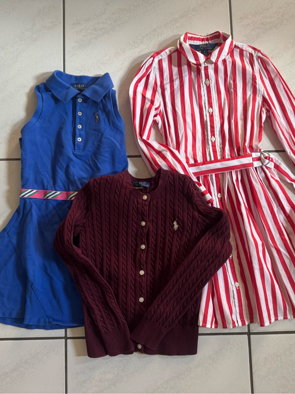 Polo Ralph Lauren cotton 2 Dresses and Cardigan. Size: 6